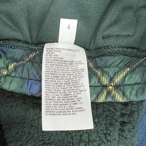 JW Anderson X UNIQLO Joggers Men's Size Large Green Pile Fleece Pants Sweatpants - Picture 10 of 10